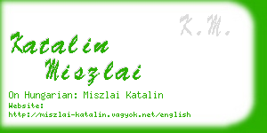 katalin miszlai business card